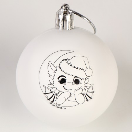 New Year's Christmas tree decoration for painting "Dragon", D = 5.5 cm-1