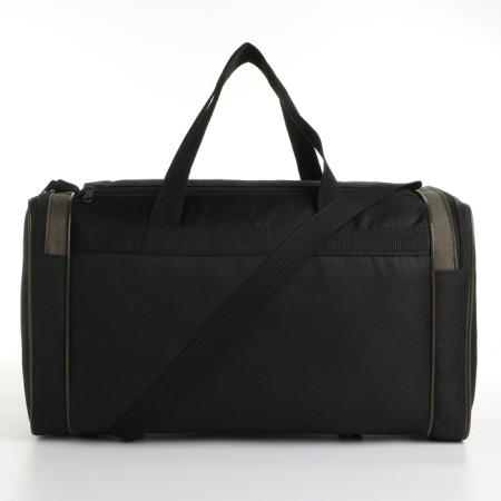 Sports bag with lightning, 3 outer pockets, black/green color-1