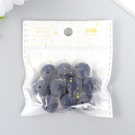 Beads for creativity velvet spraying "Night blue" set 10 pcs d = 1.4 cm-3