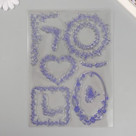 Stamp for creativity Silicon "Plant frames" 15x21 cm-2