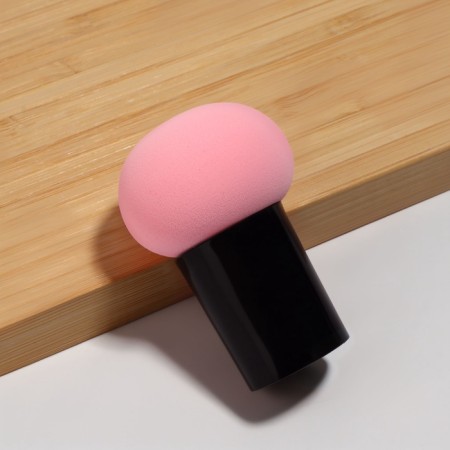 Makeup sponge with the handle "Style", D 4.1 × 3 cm, in case, black/pink color-2