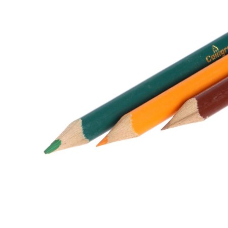 Cauligrata color color pencils "Princess", mini in a cardboard box, a triangular, wooden building-7