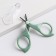 Children's manicure scissors, with a protective cap, type 2, green color