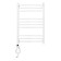 Domoterm electric heated towel rail "Calipso" P10, 500x800 mm, left, white matte