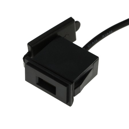 USB connector with a wire 12.5 cm, 2 PIN, 2.1 A, 5 V, black-1