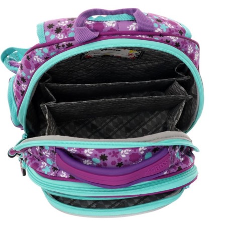 Frame backpack 35 x 28 x 15 cm, Across, filling: bag, pencil case, keychain, purple-7