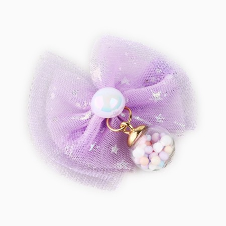 Hair clip with a bow "The most tender", 7 x 5 cm-3