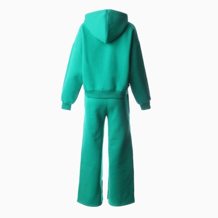 Women's costume (sweatshirt/trousers) is launched, dark green color, rr l (46-48)-7