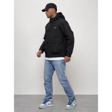Male spring jacket, size 48, black color-5