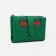 Women's wallet on the button, green color
