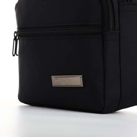 Male bag, 20*10*23 cm, 2 lightning department, 3 n/pocket, black-3