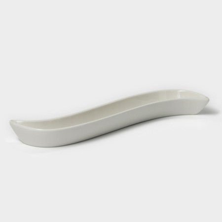 Ceramic Ceramic Oliva dish, 150 ml, 26 × 9 × 3 cm, white color-1