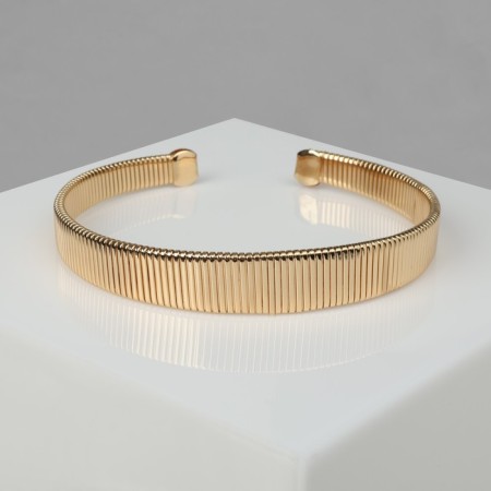 Choker "relief" wide, 2 cm, color gold, 13.5 cm