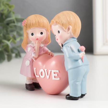 Polystone souvenir "kids with heart" 3.5x10.5x9.5 cm-3