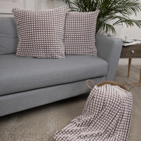 Pillowcases "cubes", size 50x50 cm, 2 pcs, borderly color-2
