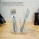 Diningral for cutlery suspension shares, D = 1.5 cm, 15 × 10.8 × 18 cm, chrome color