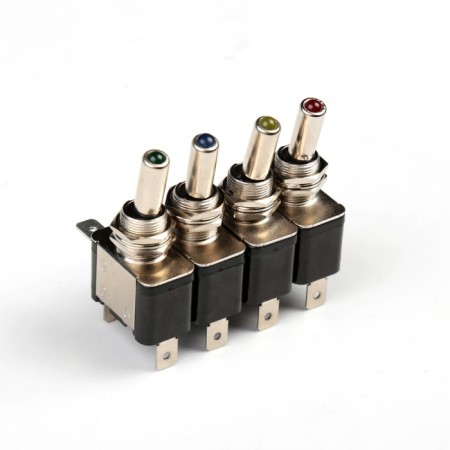 Toggle switch, without lid with LED backlighting, mix