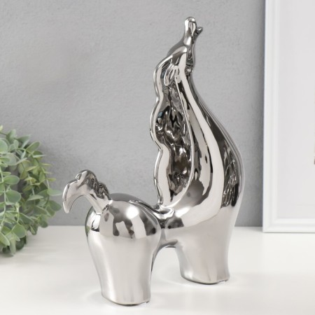 Souvenir Ceramics "Proud Horse" silver 7.5x26x31 cm-2