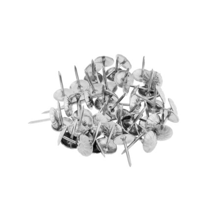 Tundra nails, decorative, textured, 11x16 mm, chrome, 50 pcs-2