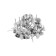 Tundra nails, decorative, textured, 11x16 mm, chrome, 50 pcs