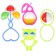 Set of rattles "Summer Dream", 4pcs, Color Mix, Aelita