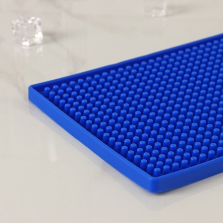 Bar rug of shade, 30 × 15 × 0.9 cm, rubber, blue color-1