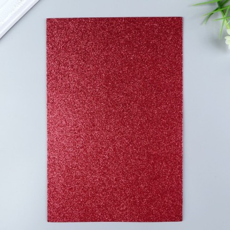 Foamiran glitter Magic 4 Hobby 2 mm cent. dark cherry, 20x30 cm