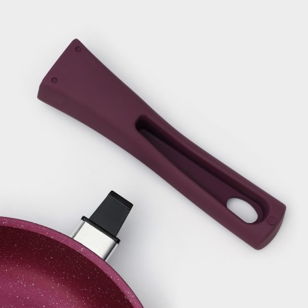 Trendy Style pan, d = 22 cm, removable handle, anti -stick coating, purple color-5