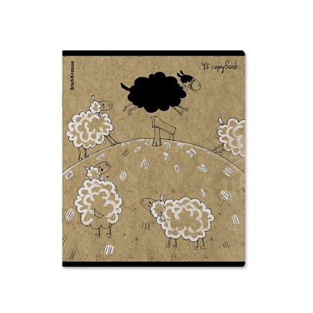 Notebook of 48 sheets in the Erichkrause "Ovochki", craft cardboard, OFSET block 100%, mix-5