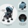 Stroller walking children's indigo punto, folds into a cane, blue color