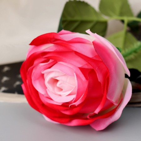 Artificial flowers "rose lady cascade, with spikes" 57x8 cm, white-pink-1