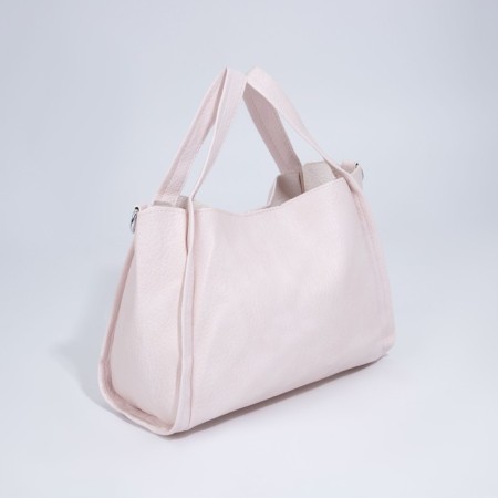 Bag Women's Tout on the button, a lightning cosmetic bag, beige color-3