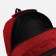 A backpack with a zipper, 2 external pockets, burgundy color
