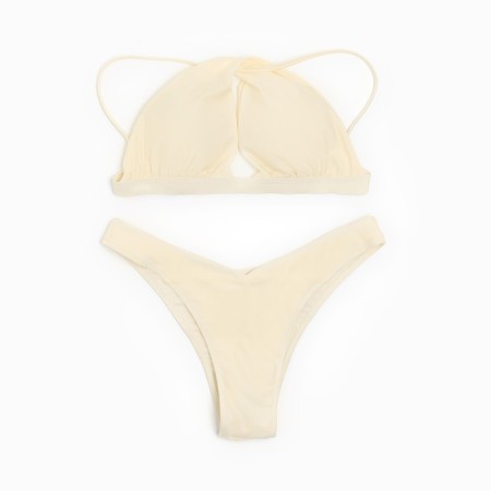 Female Separate swimsuit with Minaku Lureku color milk, size 42-4