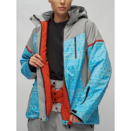 Ski suit female, size 60, blue color-4
