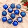 Set of balls plastic D-6 cm, 12 pcs "Elsa" blue