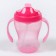 Children's stroke with silicone tube, 260 ml., With handles, pink color