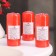 Candle cylinder, 5x11.5 cm, set 3 pcs, red