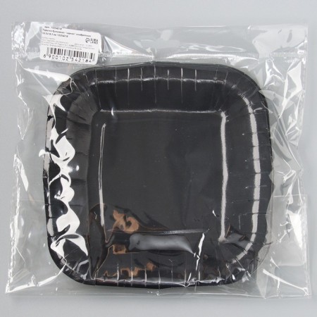 Plate plate disposable square "black", square, 16.5x16.5 cm-4
