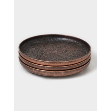 Cup and incense stand for a tea ceremony, set 3 pieces, D-8 cm-4