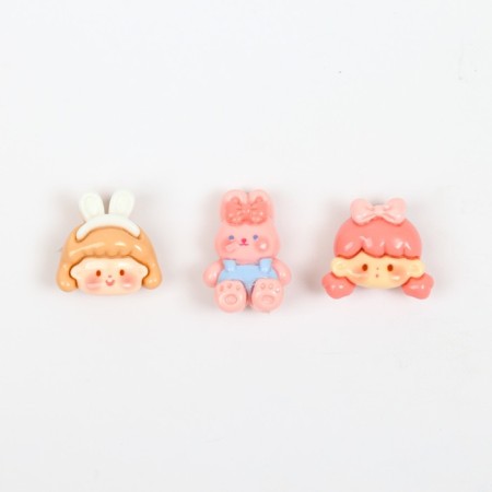 A set of plastic badges "Tusi is always bright", 3 pcs, 2.2 x 2 cm-1