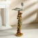 Decorative table "African beauty with a bouquet" gold 38x38x85 cm