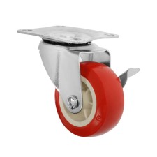 Furniture wheel, d = 65 mm, on the site, with a latch, 4 pcs TMP