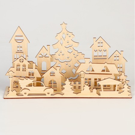 New Year's blanks for creativity. Decoration for the house "New Year! City"-1