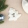New Year. Ceramic stand for a tea bag “Believe in Dream”, 8.7 x 8.5 cm, red color