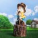 Garden figure "Lesovik on the stump" 41x33x77cm, mix