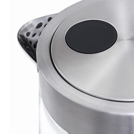 Electric kettle KitFort KT-617, glass, 1.5 l, 2200 W, auto shutdown, silver-1