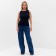 T-shirt female, dark blue color, size 44 (m)