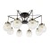 Ceiling EVOLUCE lamp. Sle110302-08. Stricce. 8x60 W, E27, 76x76x38 cm, black color, bronze