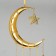 Wind Music Metal "Crescent and Angels" 3 bells 2.5x20x67 cm
